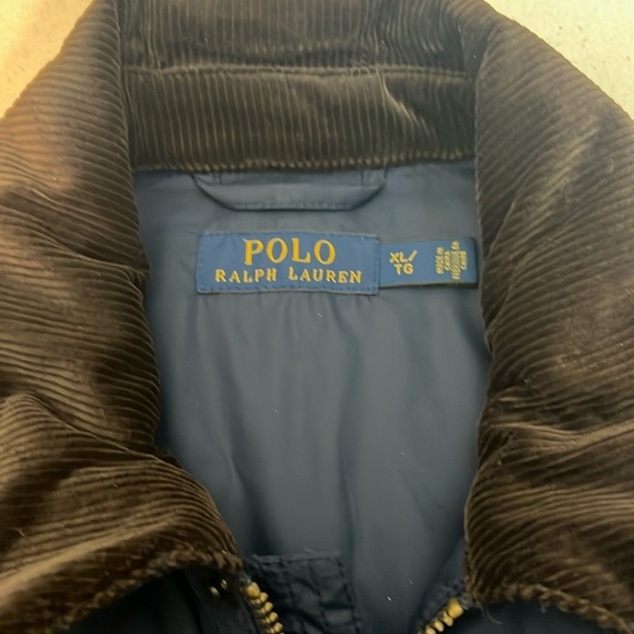 Polo Ralph Lauren Quilted Barn Jacket Navy XL – Corduroy Collar & Trim - Picture 12 of 12